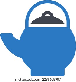 ilustración de kettle Vector en un fondo transparente. Símbolos de calidad superior. Iconos vectoriales de glifos para diseño de conceptos y gráficos.