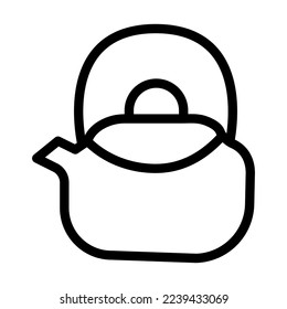 Diseño de iconos de la línea del vector de Kettle