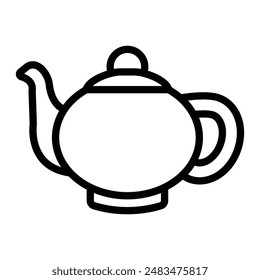 Kettle Vector Line Icon Design