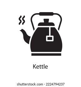 Kettle  Vector Solid Icon Design illustration. Love Symbol on White background EPS 10 File
