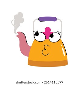 Kettle vector Sticker. Eps 10 file