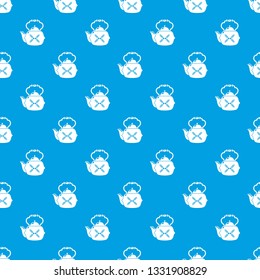 Kettle vintage pattern vector seamless blue repeat for any use
