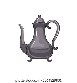kettle vintage teapot cartoon. kettle vintage teapot sign. isolated symbol vector illustration