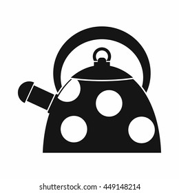 Kettle with white dots icon in simple style isolated vector illustration