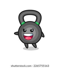 kettleball cartoon with very excited pose , cute style design for t shirt, sticker, logo element