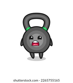 kettleball illustration with apologizing expression, saying I am sorry , cute style design for t shirt, sticker, logo element