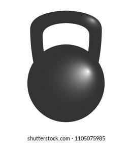 Kettlebell 3D icon. Vector illustration.