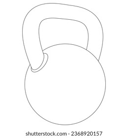 Kettlebell 8 kg isolated on white background. Fitness, cardio, and muscle building machines. Exercise and gym concept. Vector illustration.
