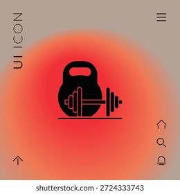 Kettlebell und Barbell Symbol. Elemente für Ihr Design