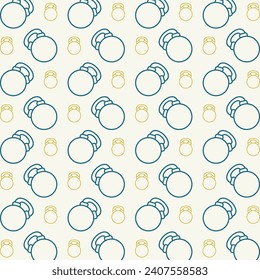 Kettlebell beautiful repeating pattern design colorful vector illustration background
