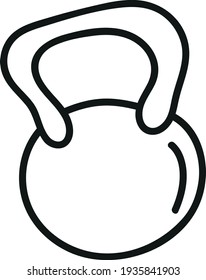 kettlebell in doodle style sports equipment