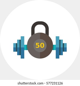 Kettlebell and dumbbell Icon