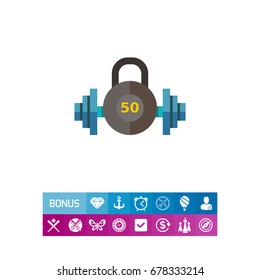 Kettlebell and dumbbell Icon