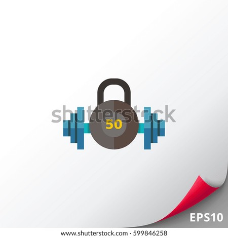 Kettlebell and dumbbell Icon