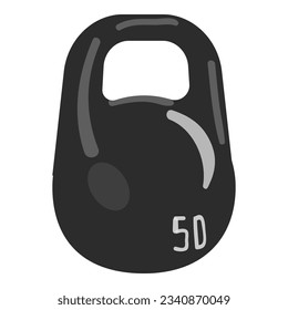 Vector de dibujos animados del icono del equipo Kettlebell. Peso del gimnasio. Músculo deportivo