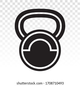 Kettlebell exercise fitness vector flat icon on a transparent background
