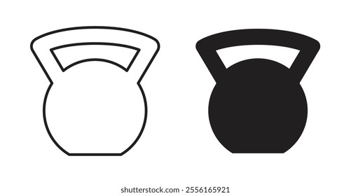 Kettlebell Filled flat icons set for apps and web ui designs.