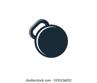 Kettlebell Fitness Icon Design Template Elements