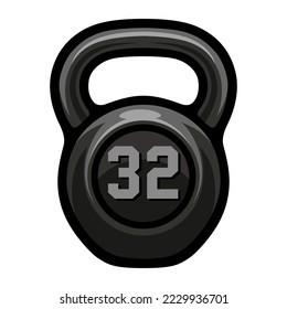 Kettlebell flat icon. Dumbbell. Tool for sports and fitness. Sport equipment.