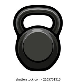 Kettlebell flat icon. Dumbbell, weight. Tool for sports and fitness. Equipment gym symbol.