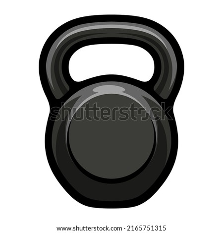 Kettlebell flat icon. Dumbbell, weight. Tool for sports and fitness. Equipment gym symbol.
