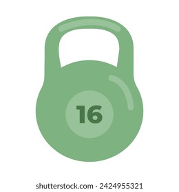 Kettlebell flat icon on white background.
