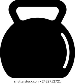 kettlebell glyph icon illustration vector