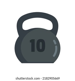 Kettlebell gravity icon. Flat illustration of kettlebell gravity vector icon isolated on white background