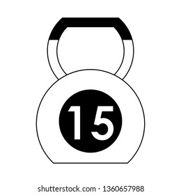Kettlebell gym equipment symbol