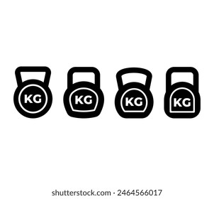 kettlebell gym fitness workout sport icon vector design black symbol illustration collections template sets