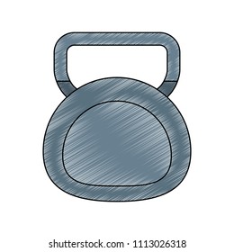 Kettlebell gym isolated scribble