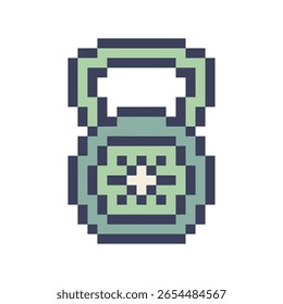 arte de pixels de ferramenta de ginástica de kettlebell