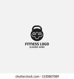 Kettlebell human icon template - vector