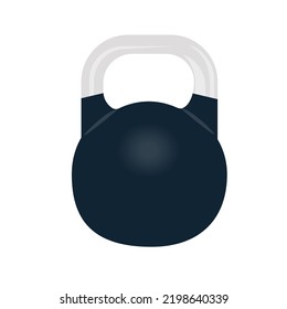 Kettlebell icon Black dumbbell. Gym symbol. Vector illustration