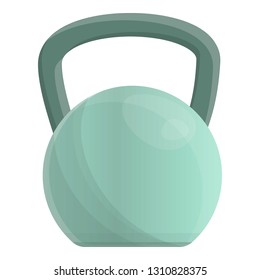 Kettlebell icon. Cartoon of kettlebell vector icon for web design isolated on white background