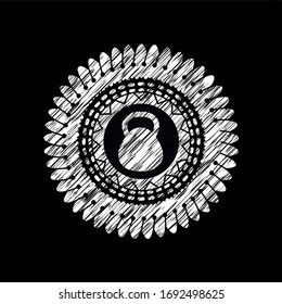 icono de timbre con textura de pizarra