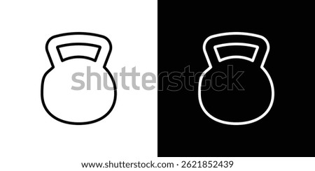Kettlebell icon concept stroke on white background