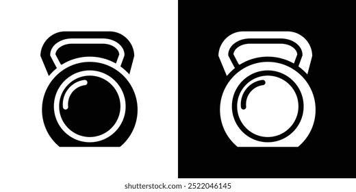 Símbolo vetorial simples de design de ícone Kettlebell