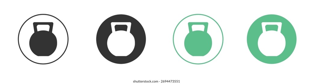 Kettlebell icon for design and web.