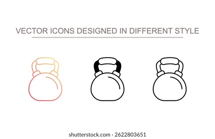 Kettlebell icon design with white background stock illustration