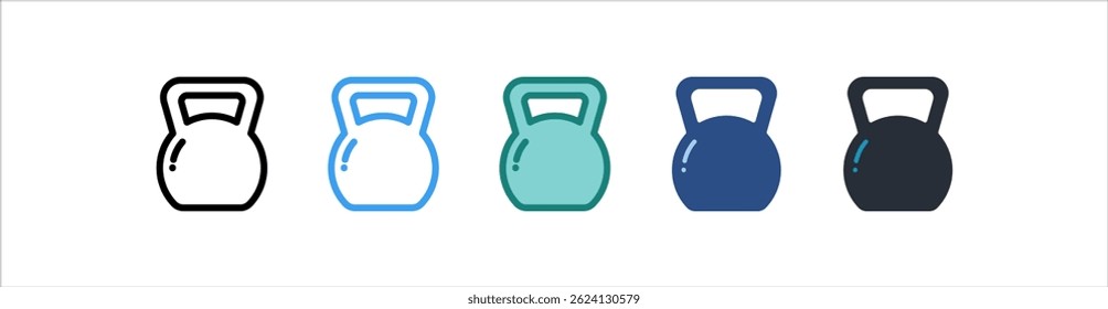 Icono de Kettlebell en Vector de estilo diferente