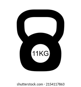 Kettlebell icon, fitness sport symbol, iron equipment vector illustration, workout heavy training web mark .