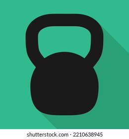 Kettlebell Icon, Fitness Sport Symbol, Iron Equipment Vector Illustration, Workout Heavy Training Web Mark .