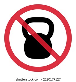 Kettlebell Icon, Fitness Sport Symbol, Iron Equipment Vector Illustration, Workout Heavy Training Web Mark .