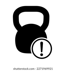 Kettlebell icon, fitness sport symbol, iron equipment vector illustration, workout heavy training web mark .