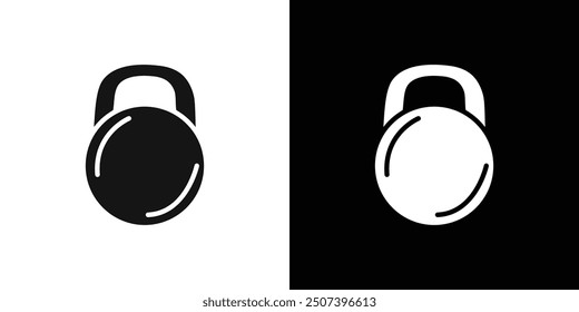 kettlebell icon Flat vector set outline
