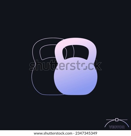 kettlebell icon with a gradient