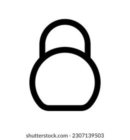 kettlebell icon for graphic and web design