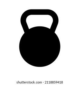 Kettlebell icon. Kettlebell or gym training weight of ball shape. Vector Illustration