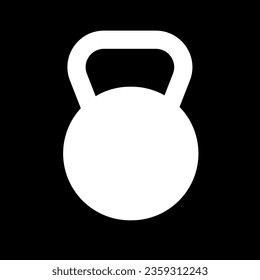 Kettlebell icon. Kettlebell or gym training weight of ball shape. Vector Illustration